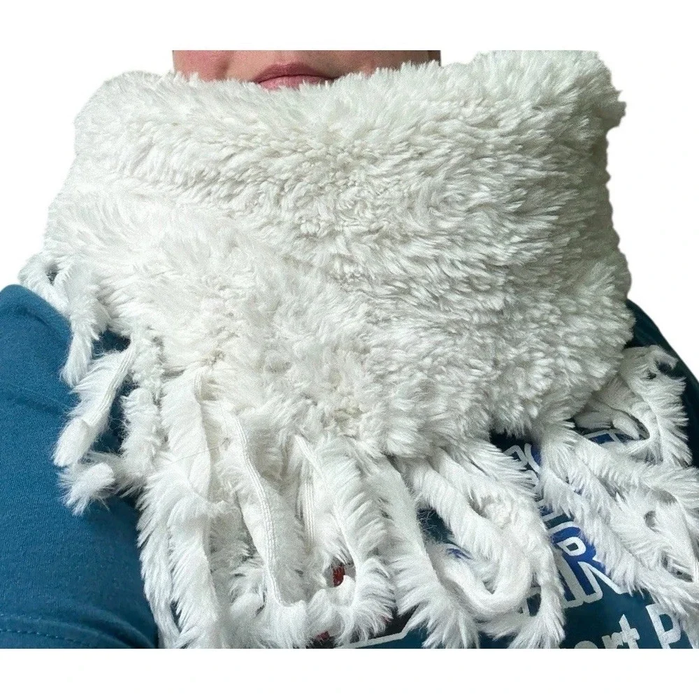 Free People Infinity Scarf Fringe Soft White Multifunctional‎